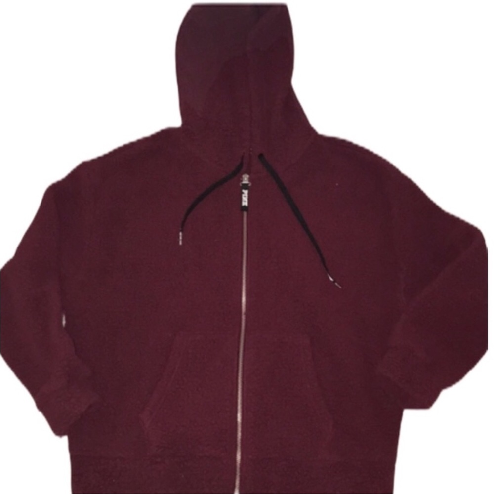 Victoria’s Secret Pink Maroon Sherpa Jacket
